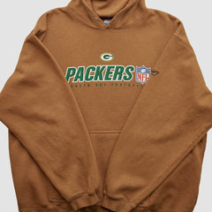Green Bay Packers NFL 2000s Hooded Pullover Sweatshirt - Brown Vintage - Fanatics