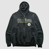 Pittsburgh Steelers Reebok 2000s Hooded Full Zip Sweatshirt - Charcoal Vintage - Fanatics