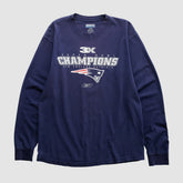 New England Patriots Reebok 2000s Long Sleeve T-shirt - Navy Vintage - Fanatics