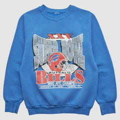 Buffalo Bills 1990 Pullover Sweatshirt - Blue Vintage - Fanatics
