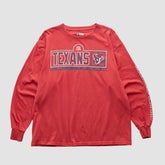 Houston Texans NFL 2000s Long Sleeve T-shirt - Red Vintage - Fanatics