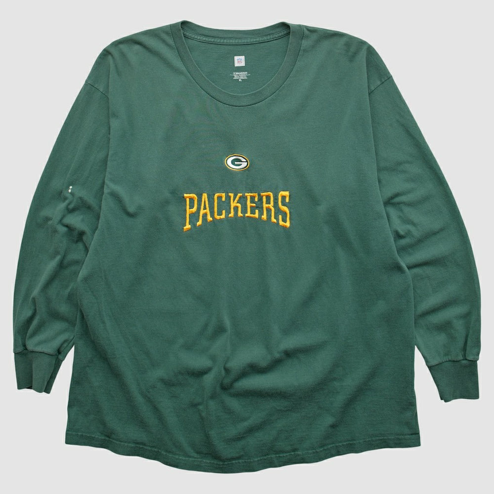 Green Bay Packers NFL 2000s Long Sleeve T-shirt - Green Vintage - Fanatics