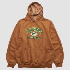 Green Bay Packers NFL 2000s Hooded Pullover Sweatshirt - Brown Vintage - Fanatics