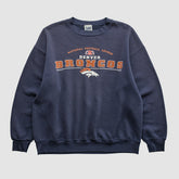Denver Broncos Lee Apparel 2001 Pullover Sweatshirt - Navy Vintage - Fanatics