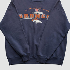 Denver Broncos Lee Apparel 2001 Pullover Sweatshirt - Navy Vintage - Fanatics