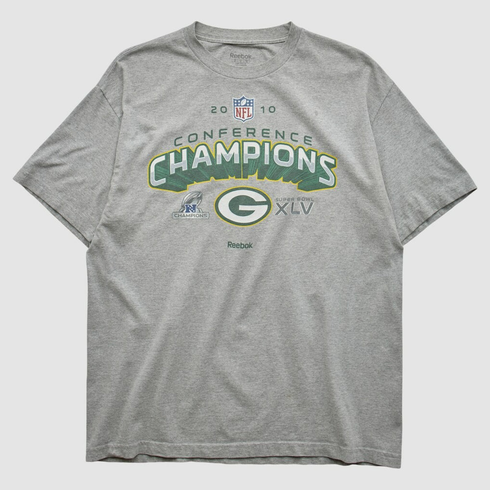 Green Bay Packers Reebok 2010 T-shirt - Heather Gray Vintage - Fanatics