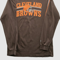 Cleveland Browns Reebok 2000s Long Sleeve T-shirt - Brown Vintage - Fanatics