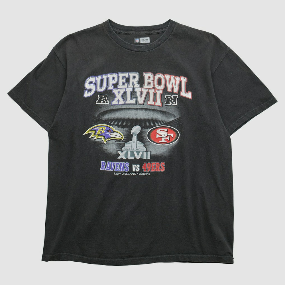 Superbowl XLVII NFL 2013 T-shirt - Black Vintage - Fanatics