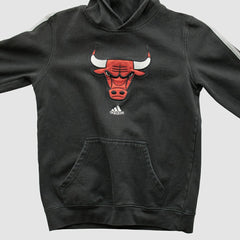 Adidas Chicago Bulls 2010s Hooded Sweatshirt Black Vintage
