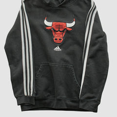 Adidas Chicago Bulls 2010s Hooded Sweatshirt Black Vintage