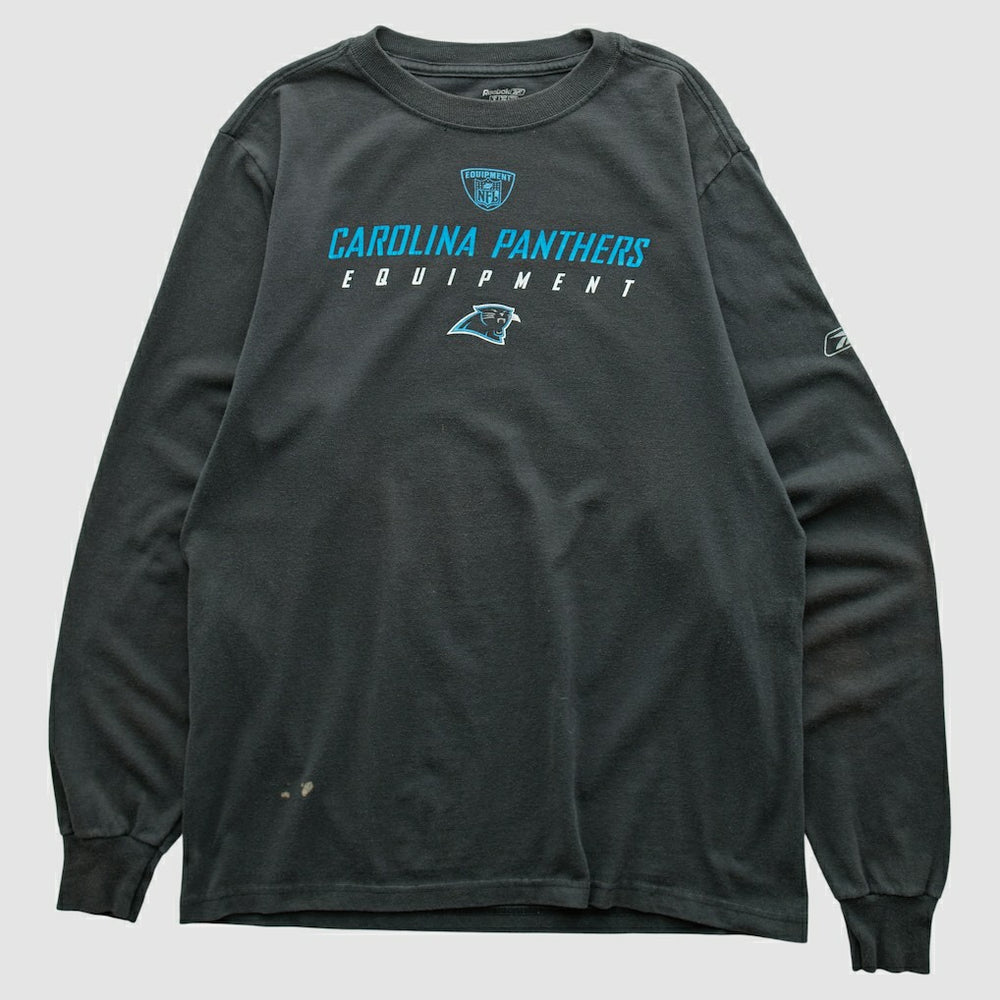 Carolina Panthers Reebok 2000s Long Sleeve T-shirt - Black Vintage - Fanatics