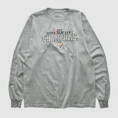 Pittsburgh Steelers Reebok 2006 Long Sleeve T-shirt - Gray Vintage - Fanatics