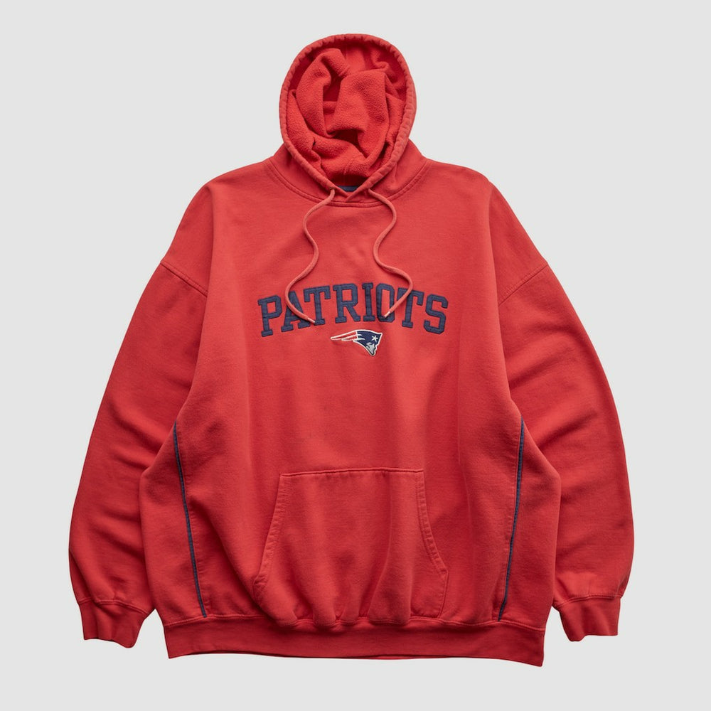 New England Patriots NFL 2000s Hooded Pullover Sweatshirt - Red Vintage - Fanatics
