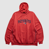 New England Patriots NFL 2000s Hooded Pullover Sweatshirt - Red Vintage - Fanatics