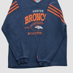 Denver Broncos 2000s Pullover Sweatshirt - Navy Vintage - Fanatics