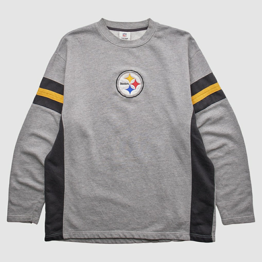 Pittsburgh Steelers NFL 2010s Pullover Sweatshirt - Heather Gray Vintage - Fanatics