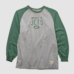 New York Jets NFL 2000s Long Sleeve T-shirt - Heather Gray Vintage - Fanatics