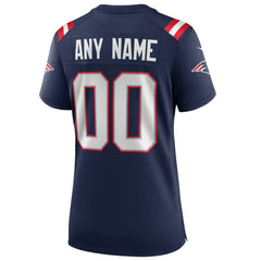 New England Patriots Women's Super Bowl LX Patch Custom Game Jersey - Navy - Nike