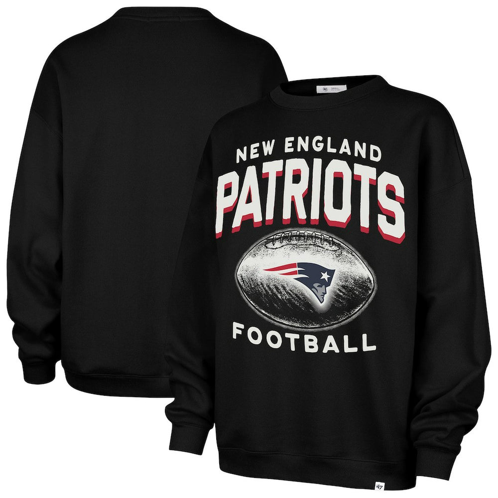 New England Patriots '47 Women's Arch Cloud Oversized Sweatshirt - Black - 47 brand