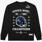 Seattle Seahawks Super Bowl LX Champions Helmet Sweatshirt - Black - Mitchell & Ness