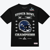 Seattle Seahawks Super Bowl LX Champions Helmet Arch T-Shirt - Black - Mitchell & Ness