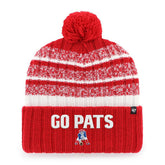 New England Patriots '47 Local Cuffed Knit Hat with Pom - Red - 47 brand