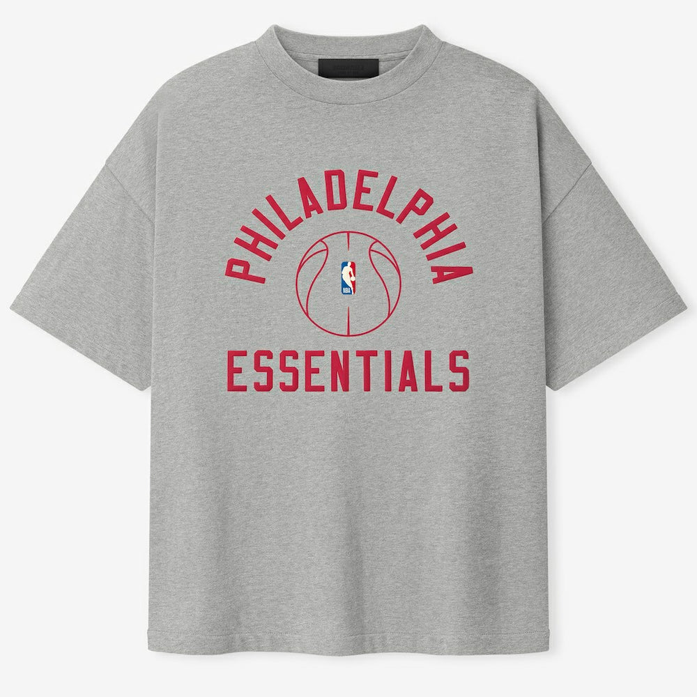 Philadelphia 76ers Fear of God x Barkley L. Hendricks Unisex 90's T-Shirt Heather Gray