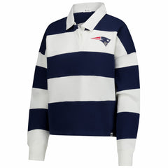 New England Patriots '47 Women's Clubhouse Hall Raven Rugby Long Sleeve T-Shirt - Navy/White - 47 brand