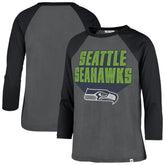 Seattle Seahawks '47 Women's Jetset Ava Raglan Long Sleeve T-Shirt - Charcoal - 47 brand
