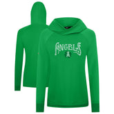 Los Angeles Angels Levelwear Women's St. Patrick's Day Slender Raglan Hoodie for sale