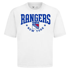 New York Rangers Levelwear Luxe Signature Knit T-Shirt - White | NHL sale