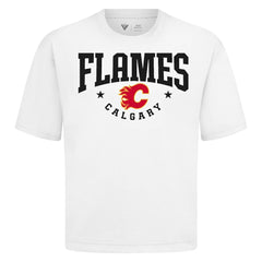 Calgary Flames Levelwear Luxe Signature Knit T-Shirt - White | NHL on sale