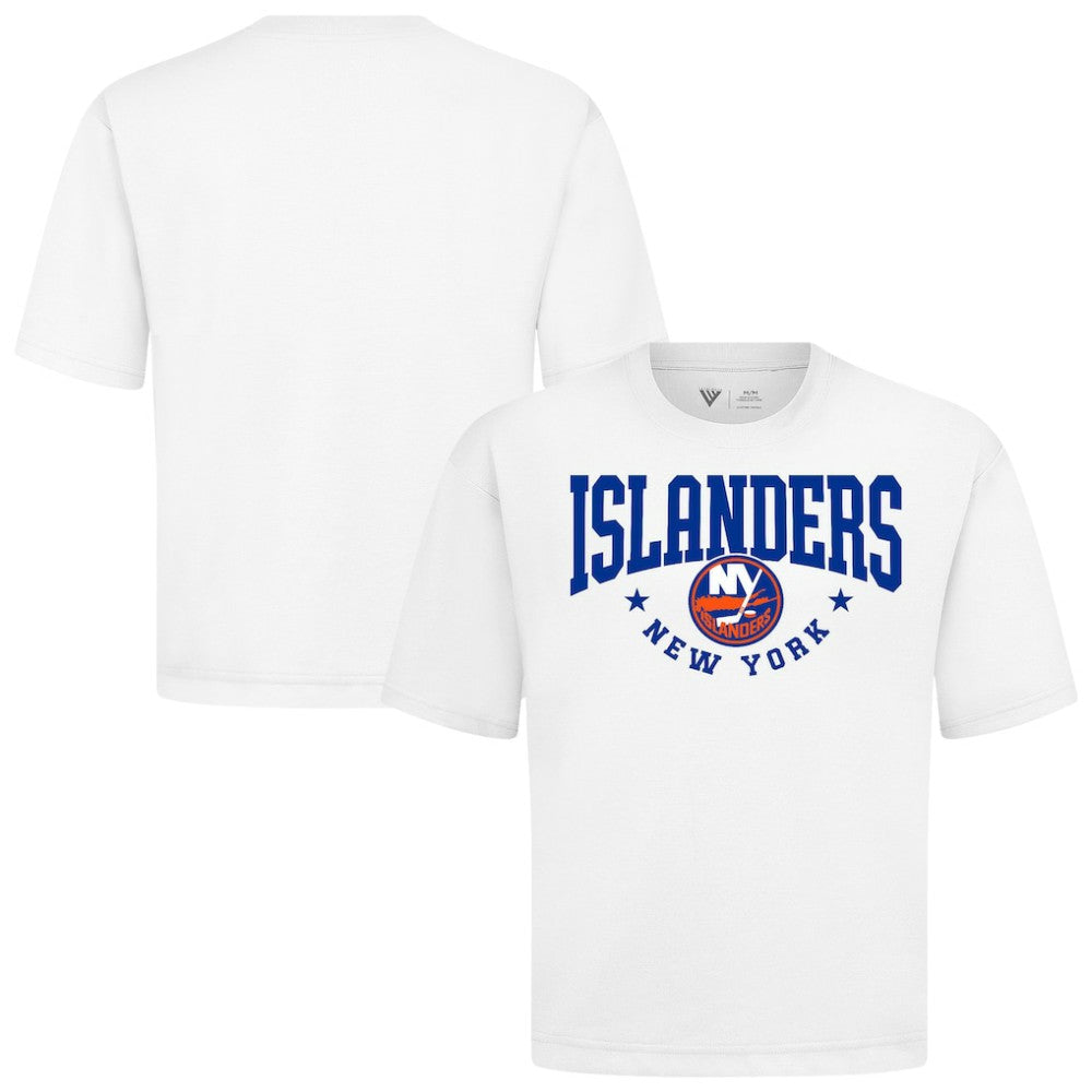 New York Islanders Levelwear Luxe Signature Knit T-Shirt - White | NHL near me