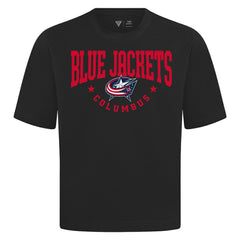 Columbus Blue Jackets Levelwear Luxe Signature Knit T-Shirt - Black | NHL Clearance