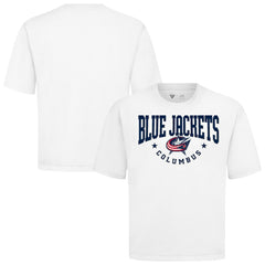 Columbus Blue Jackets Levelwear Luxe Signature Knit T-Shirt - White | NHL Clearance