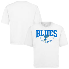 St. Louis Blues Levelwear Luxe Signature Knit T-Shirt - White | NHL Lifestyle