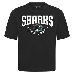 San Jose Sharks Levelwear Luxe Signature Knit T-Shirt - Black | NHL Lifestyle