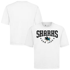 San Jose Sharks Levelwear Luxe Signature Knit T-Shirt - White | NHL Lifestyle