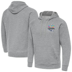 Seattle Seahawks Antigua Super Bowl LX Champions Victory Hoodie - Heather Gray - NFL