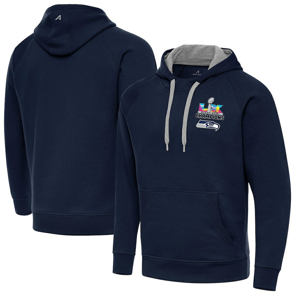 Seattle Seahawks Antigua Super Bowl LX Champions Victory Hoodie - College Navy - NFL