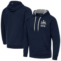 Seattle Seahawks Antigua Super Bowl LX Champions Victory Hoodie - College Navy - NFL
