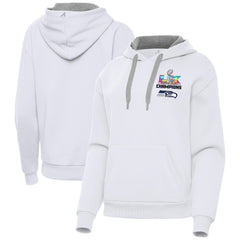 Seattle Seahawks Antigua Women's Super Bowl LX Champions Victory Hoodie - White - NFL