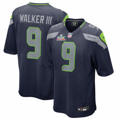 Kenneth Walker III Seattle Seahawks Super Bowl LX Patch Game Jersey - College Navy - Nike