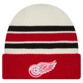 Detroit Red Wings New Era Vintage Cuffed Knit Hat - Cream/Red | New Era online