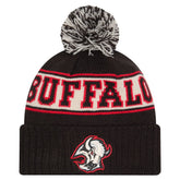 Buffalo Sabres New Era Retro Cuffed Knit Hat with Pom - Black | New Era on sale