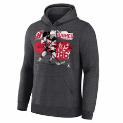 Jack Hughes New Jersey Devils Fresh Ice Hoodie - Charcoal | NHL online