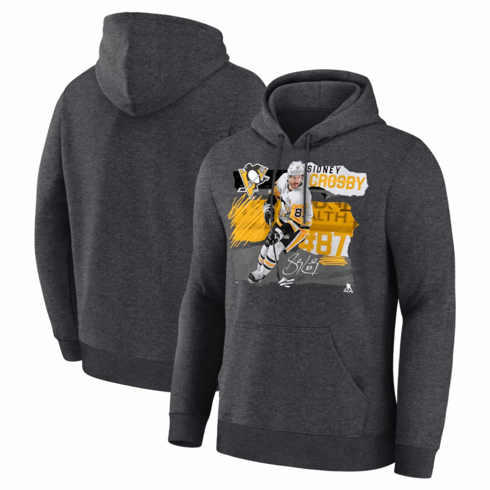 Sidney Crosby Pittsburgh Penguins Fresh Ice Hoodie - Charcoal | NHL online