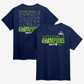 Seattle Seahawks Super Bowl LX Champions Big & Tall Autograph Signing Roster T-Shirt - College Navy - Fanatics
