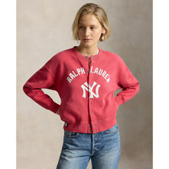 Yankees Polo Ralph Lauren Women's Seasonal Knit Full-Snap Cardigan Outlet
