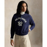 Yankees Polo Ralph Lauren Women's Seasonal Knit Full-Snap Cardigan for sale